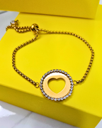 PULSERA CORAZON Y CIRCONES