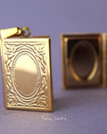 Boek medaillonketting met rand