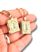 Boek medaillonketting met rand