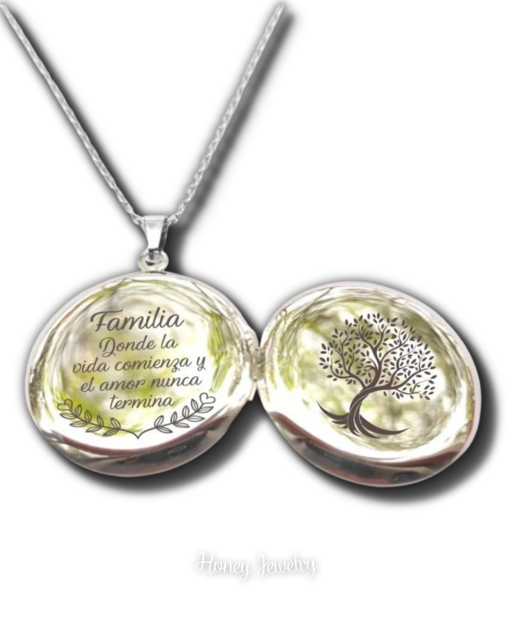 Foto-geëtste reliekschrijnketting