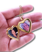 Collar Relicario corazón liso
