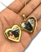 Collar Relicario corazón liso
