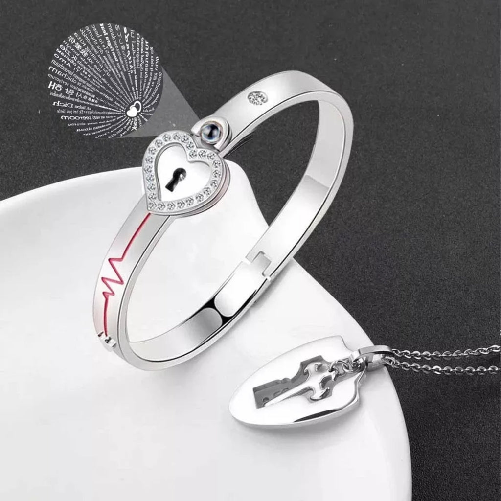 SET PULSERA CANDADO & COLLAR LLAVE