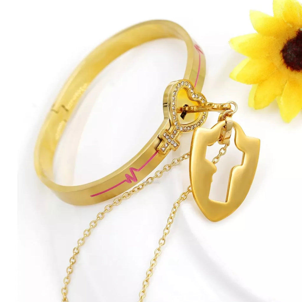 SET PULSERA CANDADO & COLLAR LLAVE
