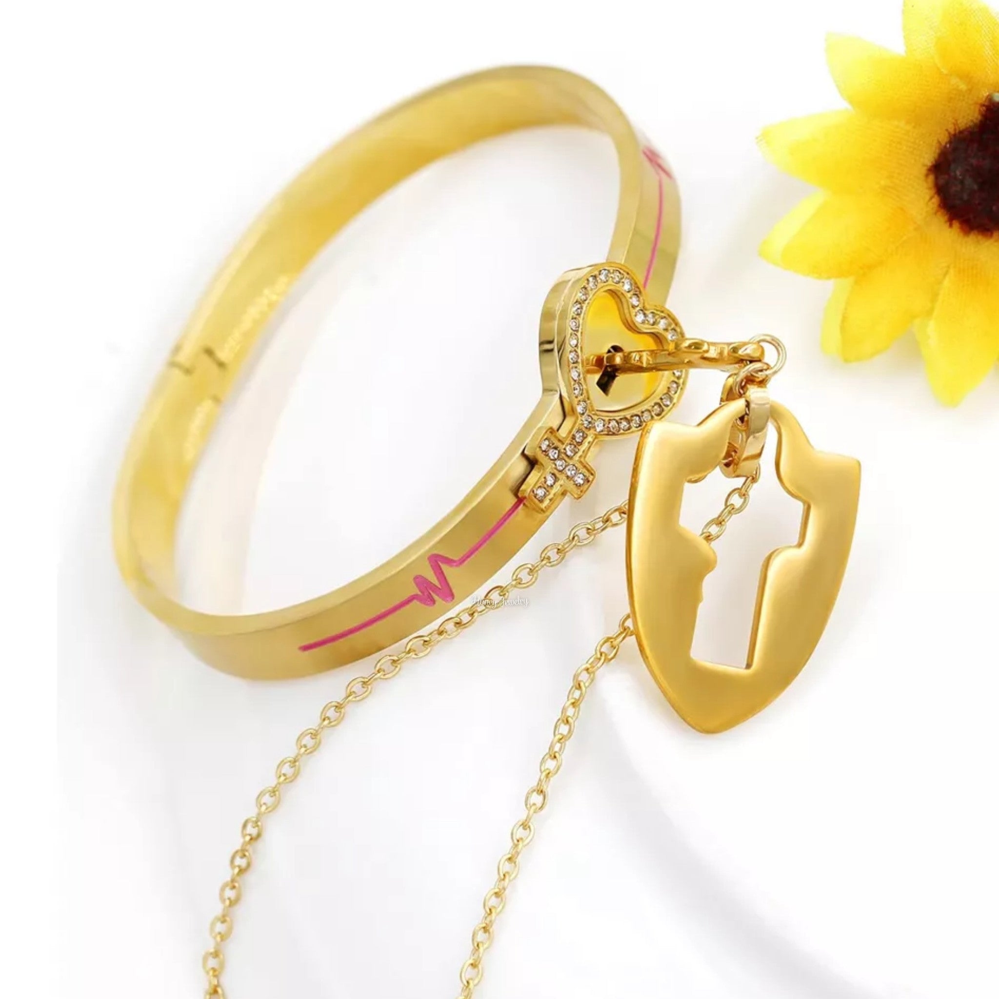 SET PULSERA CANDADO & COLLAR LLAVE