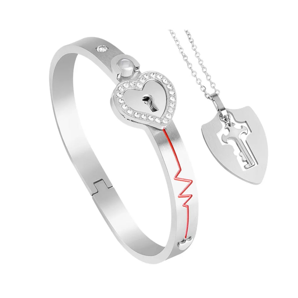 SET PULSERA CANDADO & COLLAR LLAVE
