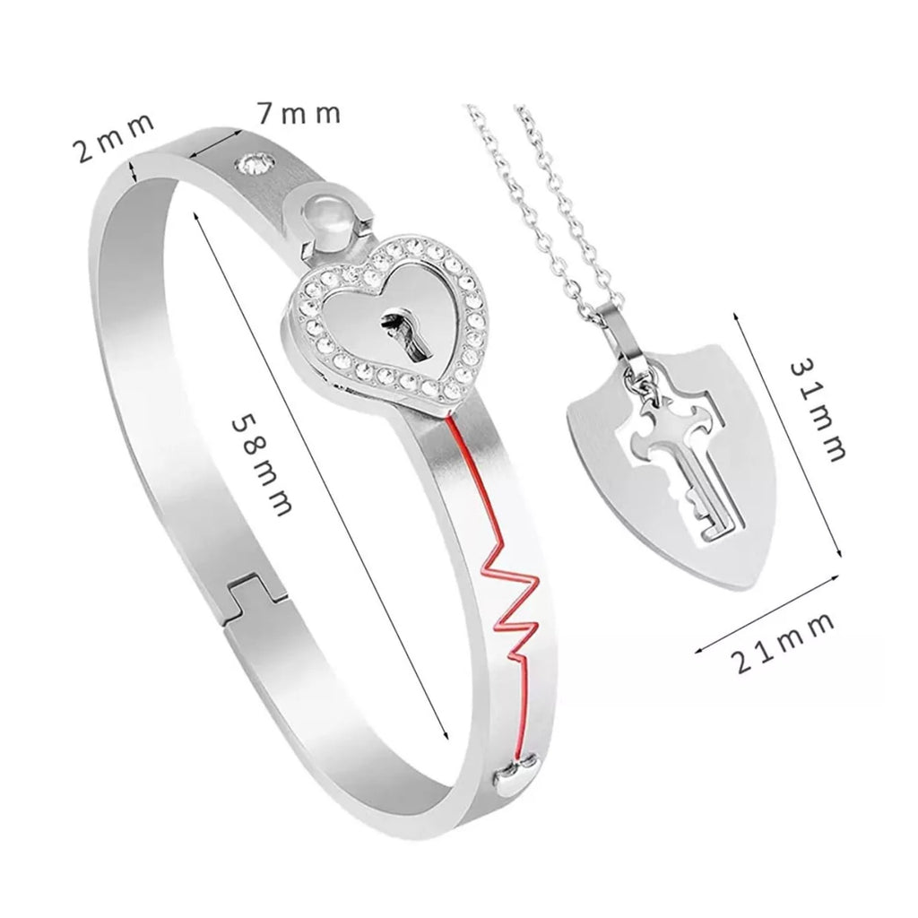 SET PULSERA CANDADO & COLLAR LLAVE