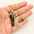 Set de collares placa para pareja con fotograbado