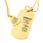 Set de collares placa para pareja con fotograbado