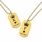 Set de collares placa para pareja