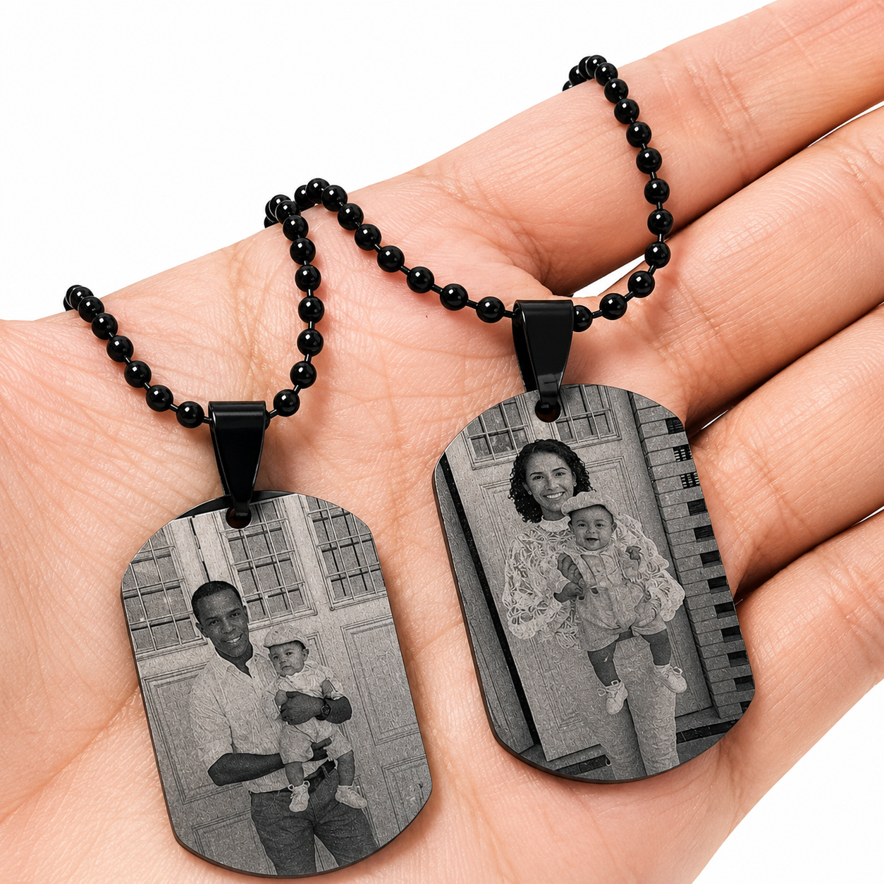 Set de collares placa para pareja