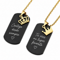 Set de collares placa rey y reina