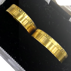 DUO DE ANILLOS PARA PAREJA DISEÑO TRIBAL