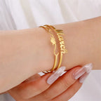 PULSERA CON NOMBRE DOBLE LINEA