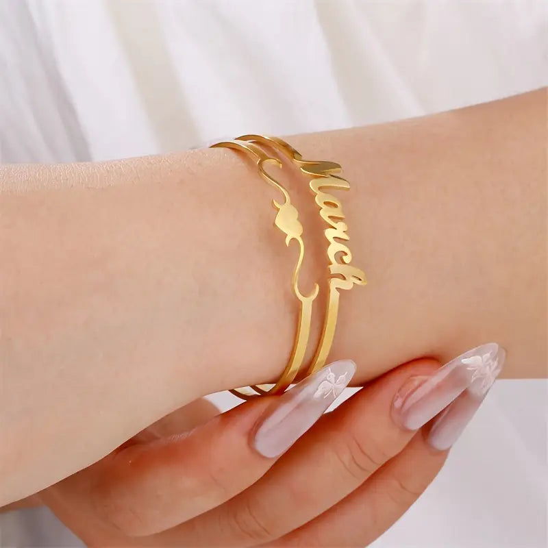 PULSERA CON NOMBRE DOBLE LINEA