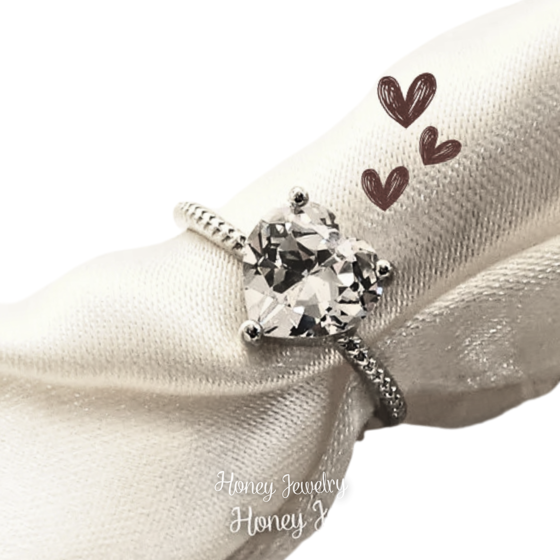 heart zircon ring (last size - size 5.5)