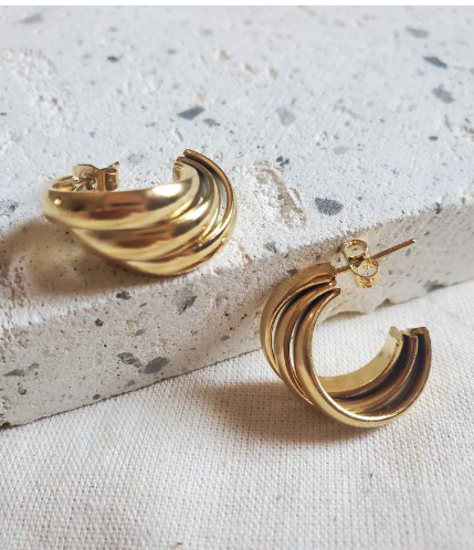 Hoop earrings x 3