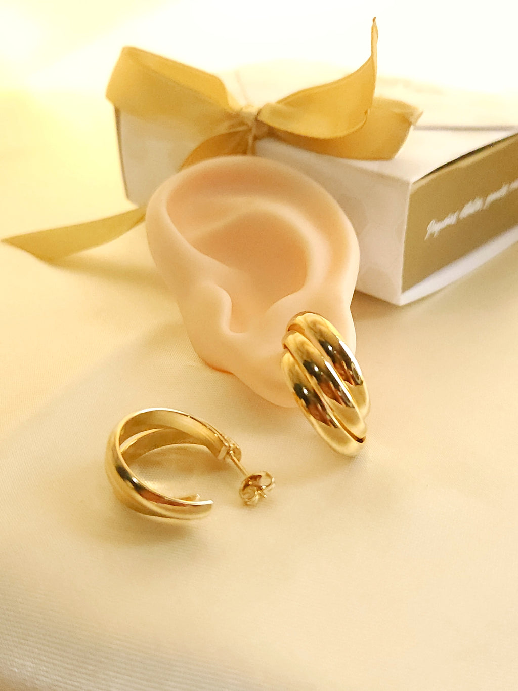 Hoop earrings x 3