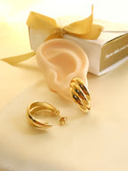 Hoop earrings x 3