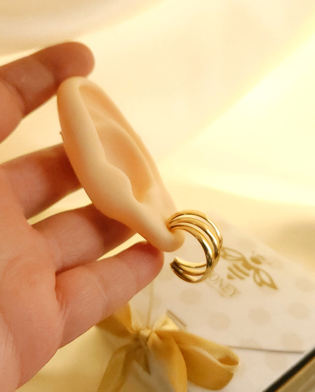 Hoop earrings x 3