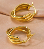 Hoop earrings x 3