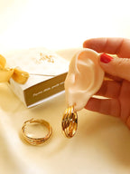 Hoop earrings x 3