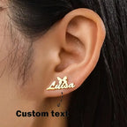 ARETES CON NOMBRE Y MARIPOSA