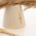 COLLAR CON NOMBRE EN FORMA DE CRUZ