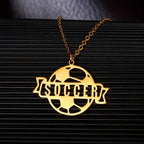 COLLAR CON NOMBRE Y PELOTA DE FUTBOL