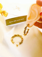 Braided hoop earrings