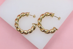 Braided hoop earrings