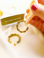 Braided hoop earrings
