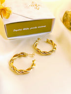 Braided hoop earrings