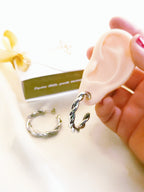 Braided hoop earrings