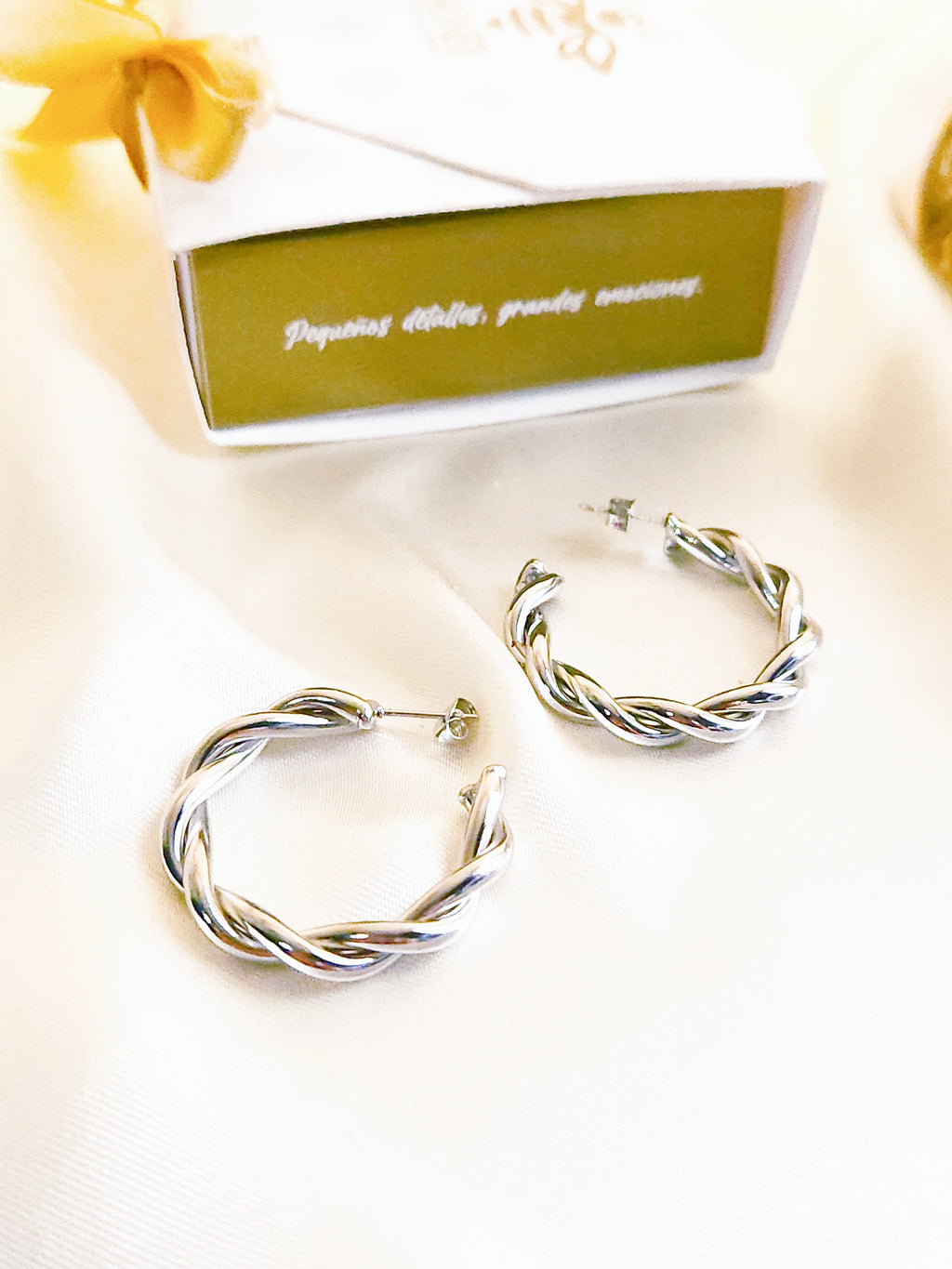 Braided hoop earrings