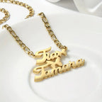 COLLAR CON NOMBRE TRIPLE LINEA Y MARIPOSA