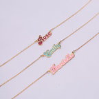 COLLAR CON NOMBRE CLÁSICO CON COLOR