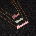 COLLAR CON NOMBRE CLÁSICO CON COLOR