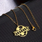 COLLAR CON NOMBRE Y PELOTA DE FUTBOL