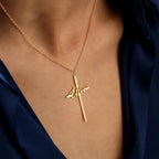 COLLAR CON NOMBRE Y CRUZ