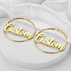 ARETES HOOPS CON NOMBRE