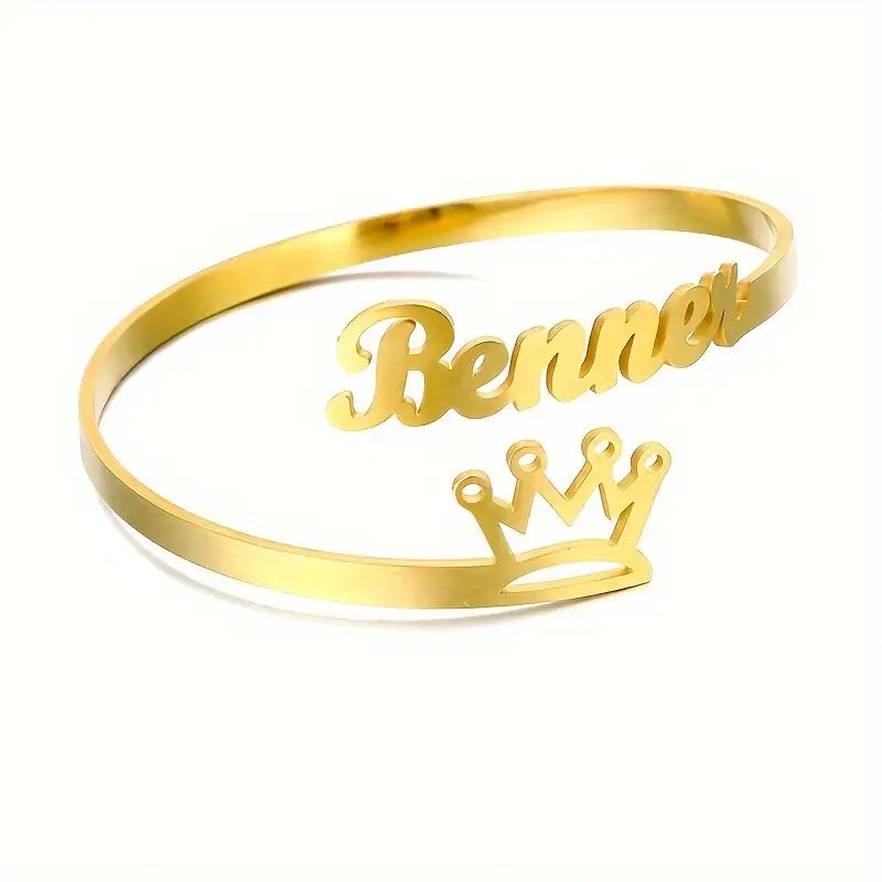 PULSERA CON NOMBRE Y CORONA