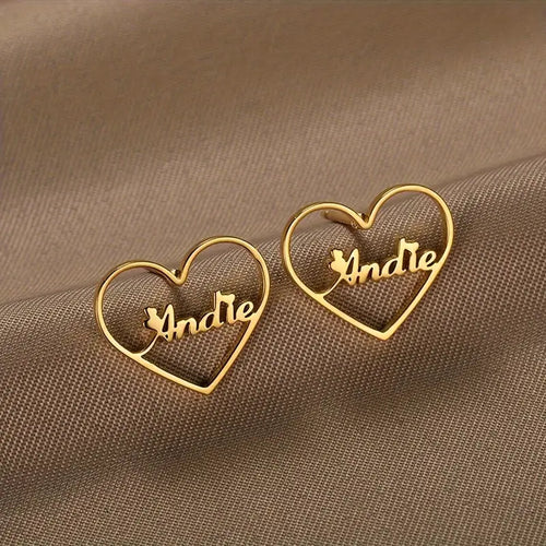 ARETES CORAZON CON NOMBRE