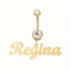PIERCING DE OMBLIGO CON NOMBRE