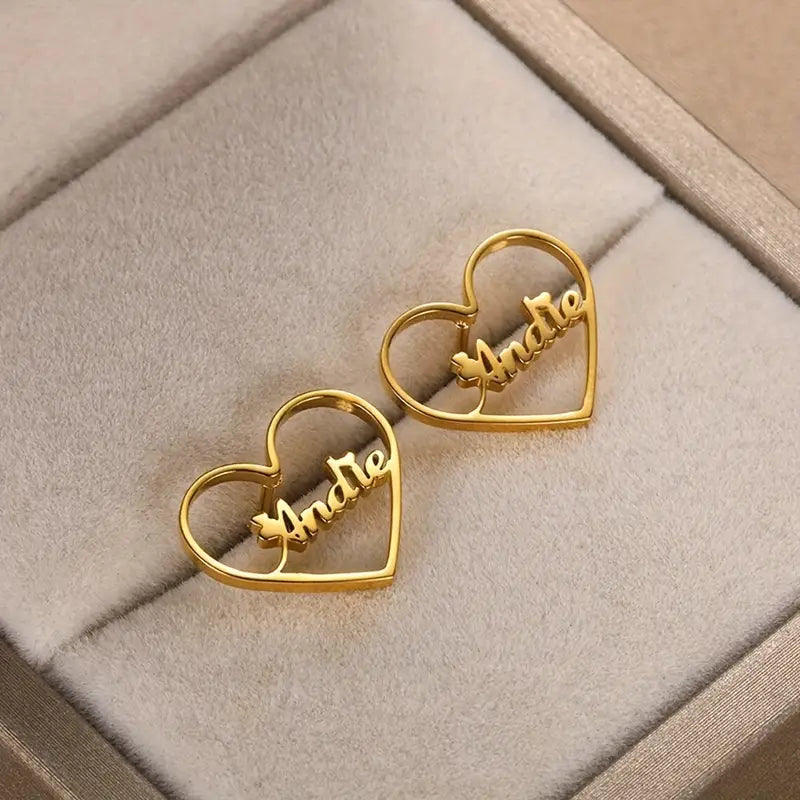 ARETES CORAZON CON NOMBRE